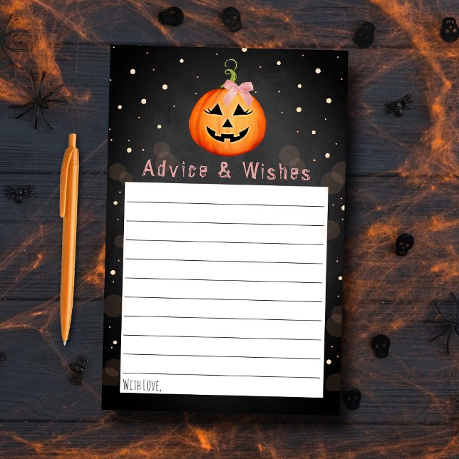 Lámina Consejo de Baby Shower de Little Pumpkin Halloween (Subido por el creador)
