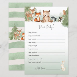 Lámina Consejo de Baby Shower de Woodland Querido Bebé