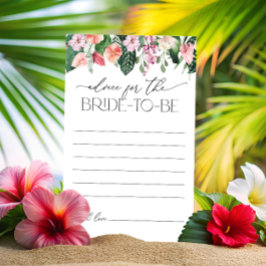 Lámina Consejo de ducha tropical con flores para la novia