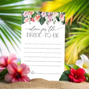 Lámina Consejo de ducha tropical con flores para la novia