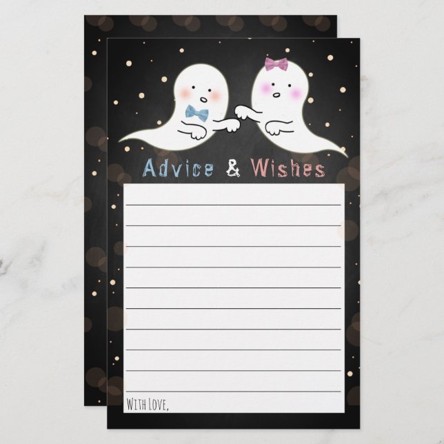 Lámina Consejo de Fiestas para revelar el género de Littl (Anverso / Reverso)