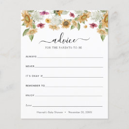 Lámina Consejo de girasoles para los futuros padres