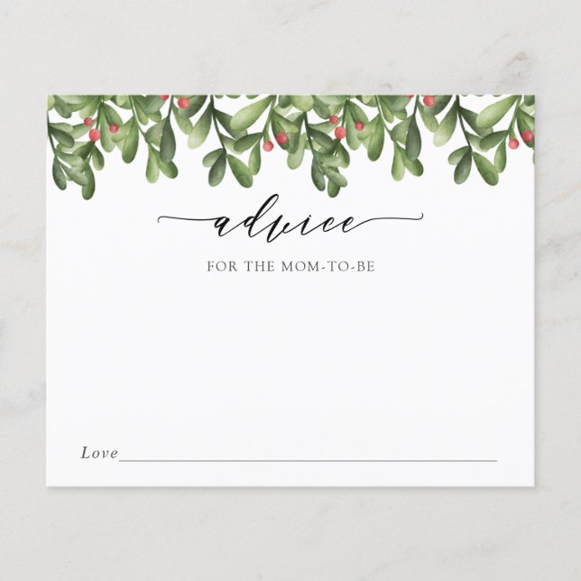 Lámina Consejo de invierno para la futura mamá (Anverso)