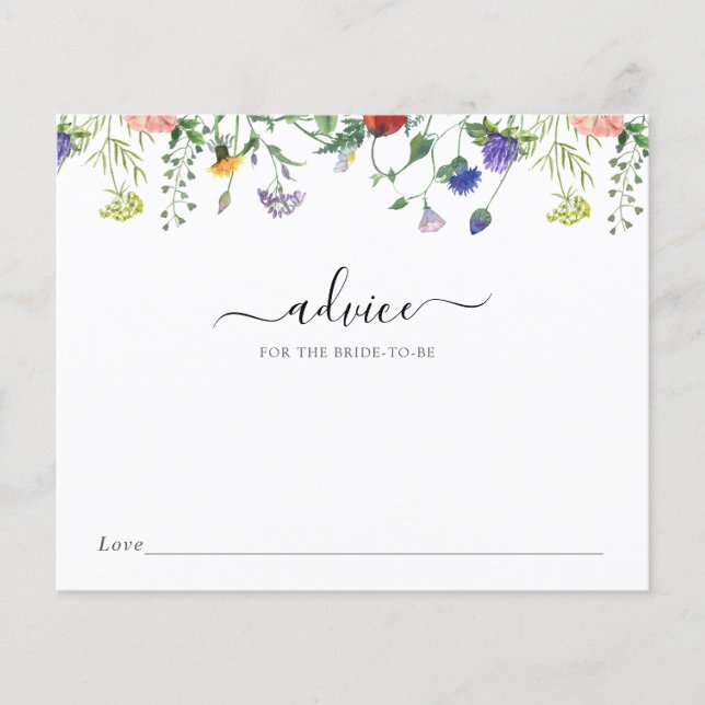 Lámina Consejo de los campos de flores silvestres para la (Anverso)