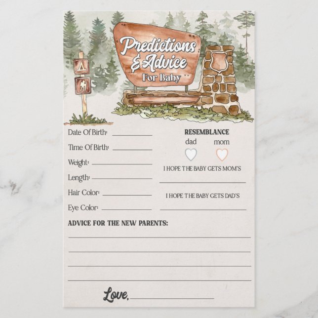 Lámina consejo de parque nacional para juegos de ducha pa (Anverso)