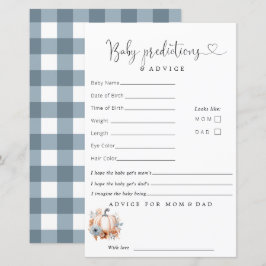 Lámina Consejo de Predicciones de Baby Shower para Pequeñ