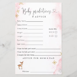 Lámina Consejo de Predicciones de Ducha Chica de Woodland