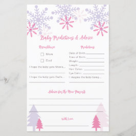 Lámina Consejo de Predicciones de Invierno de Baby Shower