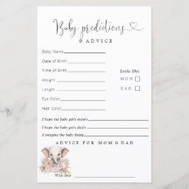 Lámina Consejo de Predicciones del Chica del Elefante Ros