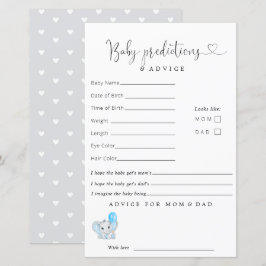 Lámina Consejo de Predicciones para Elefantes Cute Baby S