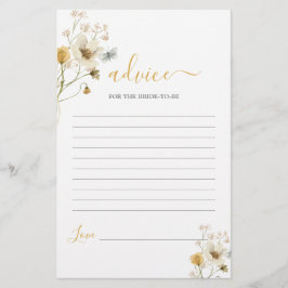 Lámina Consejo de Primavera de Flores Silvestres para la