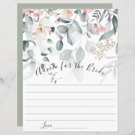 Lámina Consejo de vegetación floral rosa para la novia