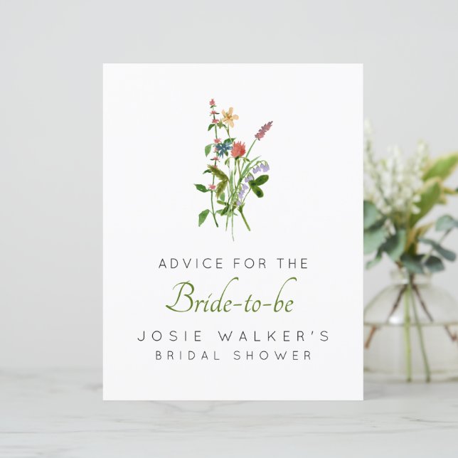 Lámina Consejo de viroflor de Boho para que la novia sea  (Anverso de pie)