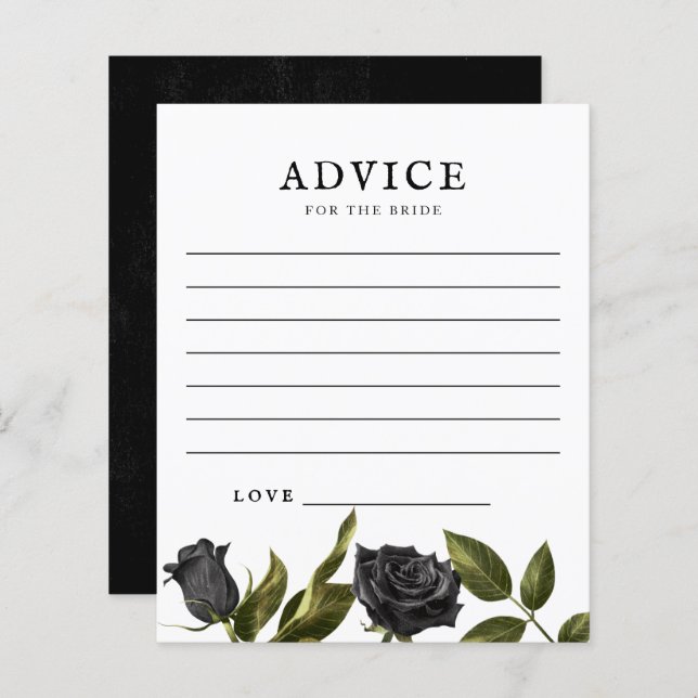 Lámina Consejo Gótico De Ducha De Novias Para La Novia (Anverso / Reverso)