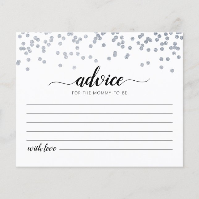 Lámina Consejo para el futuro fiesta de Baby Shower de ta (Anverso)