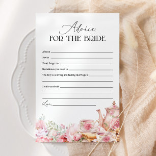 Lámina Consejo Para La Ducha De Novias De Té Floral Rosa