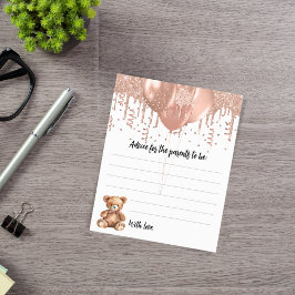 Lámina Consejo para los padres globos de peluche ducha be