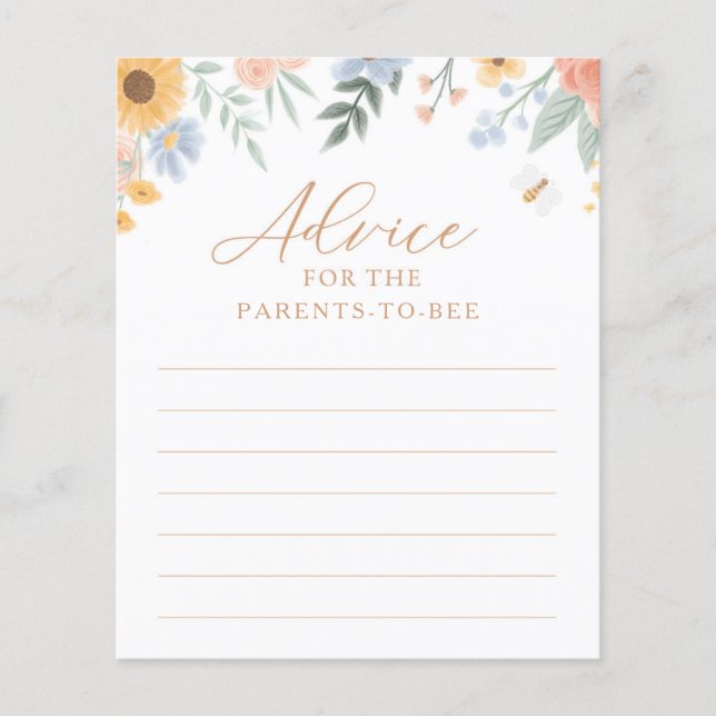 Lámina Consejo para Padres a Apostar al juego de Baby Sho (Anverso)