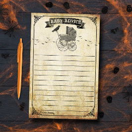 Lámina Consejos de Baby Shower de Halloween para Stroller