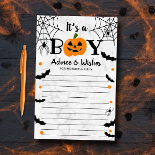 Lámina Consejos de Baby Shower de la calabaza de Hallowee