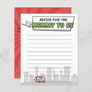 Lámina Consejos de Baby Shower para superhéroes de histor