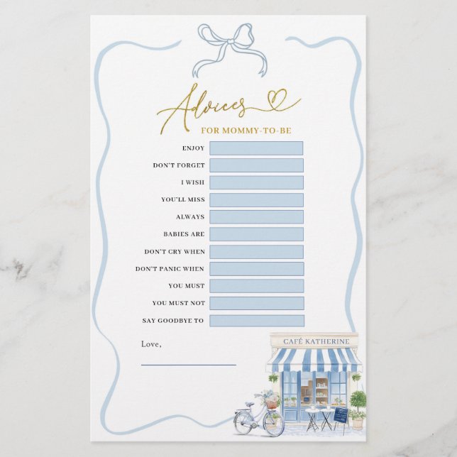 Lámina Consejos de café parisino de Coquette para los pró (Anverso)