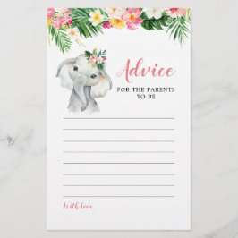 Lámina Consejos De Chicas De Elefantes Tropicales Para Pa