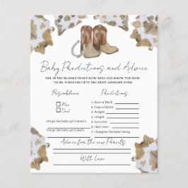 Lámina Consejos de Cowboy para un nuevo juego de padres.