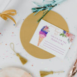 Lámina Consejos de ducha con flores de helado para crema<br><div class="desc">Esta única acuarela con la temática de helado la pinté mi propia en los modernos colores azul azur, crema de vainilla, melodía, borgoña, Viva Magenta y rosa de Rubor por su divertida y brillante celebración con amigos "Ella ha sido descubierta" ducha de novias. Otros artículos que coincidan con tu fiesta...</div>
