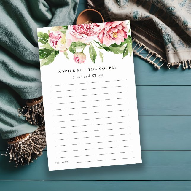 Lámina Consejos de ducha de novia con flores de peonía ro (Subido por el creador)