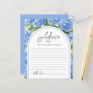 Lámina Consejos de flores de Hortensia Azul para padres e