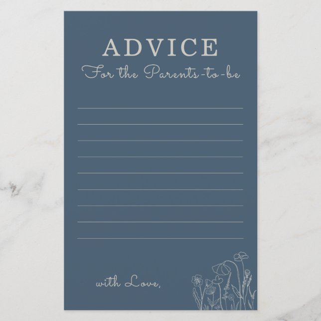 Lámina Consejos de flores silvestres azules de Topaz para (Anverso)