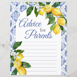 Lámina Consejos de limón azul mediterráneo para padres
