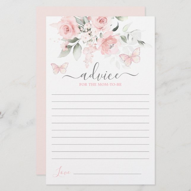 Lámina Consejos de mariposa para la madre (Anverso / Reverso)