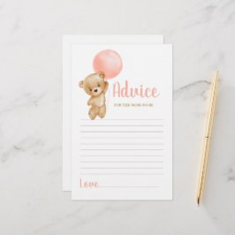 Lámina Consejos de oso rosado para que mamá sea una tarje