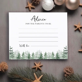 Lámina Consejos de Pino-Árbol de color de agua de Baby Sh