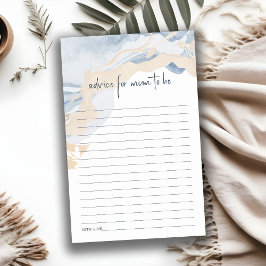 Lámina Consejos de playa costera abstracta azul beige par