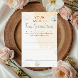 Lámina Consejos para Baby Shower de Elefante Azul Tradici