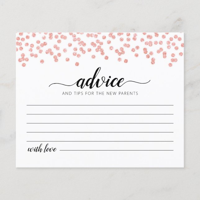 Lámina Consejos para el fiesta Baby Shower de la nueva ta (Anverso)