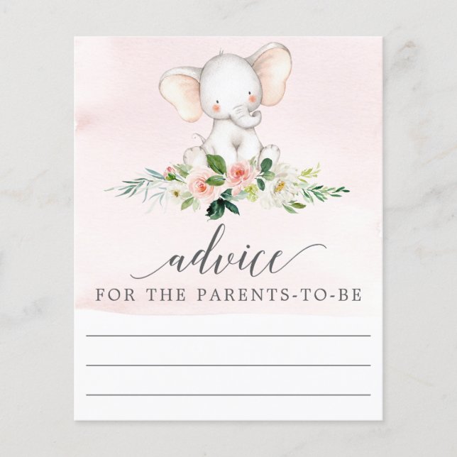 Lámina Consejos para el futuro juego de Baby Shower para  (Anverso)