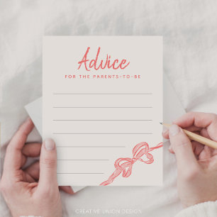 Lámina Consejos para el futuro juego de Baby Shower para 