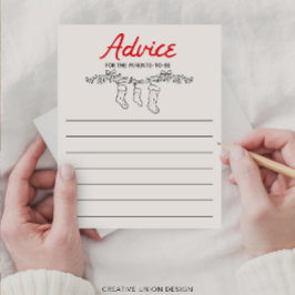 Lámina Consejos para el futuro juego de Baby Shower para 