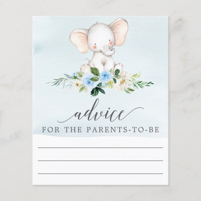 Lámina Consejos para el futuro juego de Baby Shower para  (Anverso)