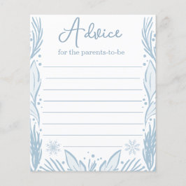 Lámina Consejos para el futuro juego de Baby Shower para