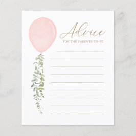 Lámina Consejos para el juego de Baby Shower con globos r