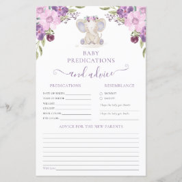 Lámina Consejos para el juego de Baby Shower de los padre