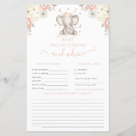 Lámina Consejos para el juego de Baby Shower de los padre