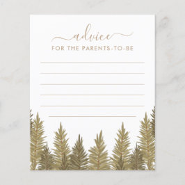 Lámina Consejos para el juego de Baby Shower Woodland par