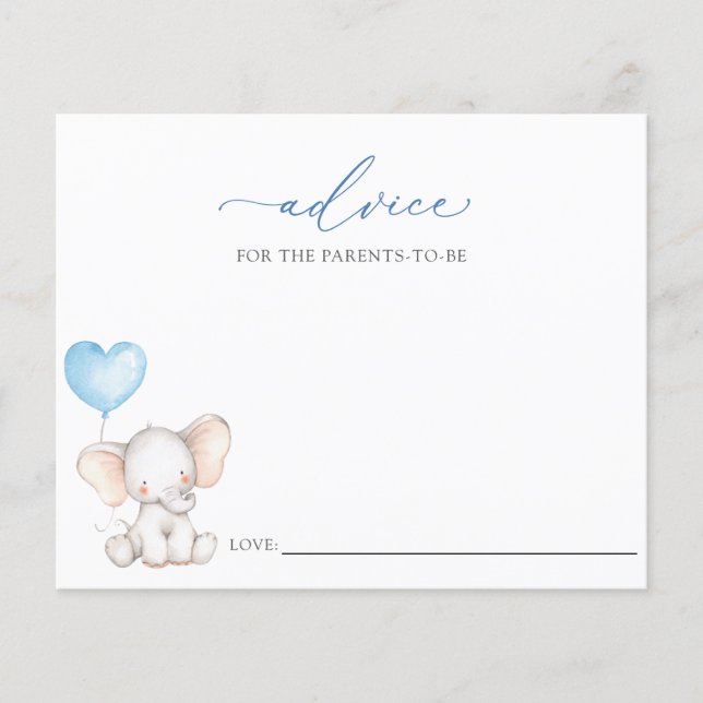 Lámina Consejos para el niño elefante para los futuros pa (Anverso)
