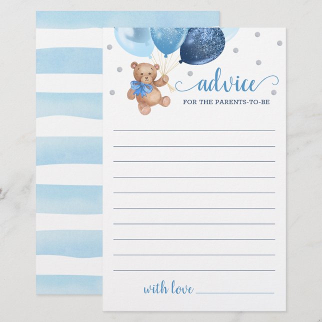 Lámina Consejos para los padres Ducha Teddy Bear (Anverso / Reverso)